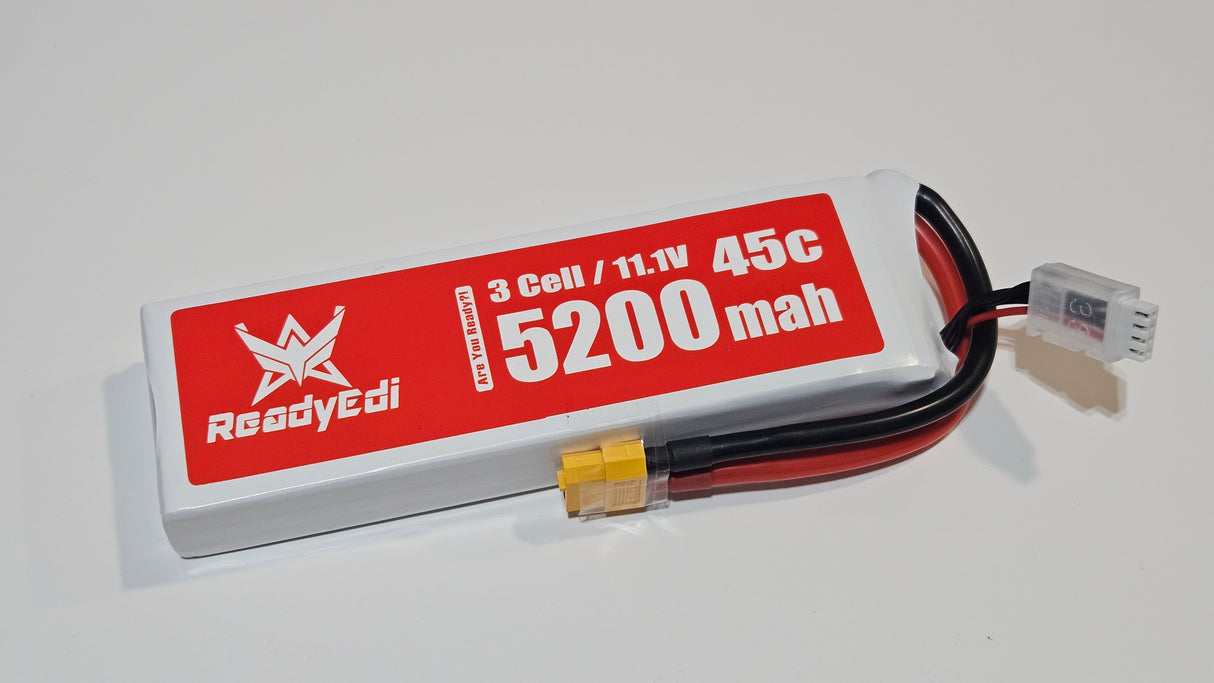 ReadyEdi 5200mAH 11.1V 45C 3S1P Lipo Battery Pack With XT60 Plug