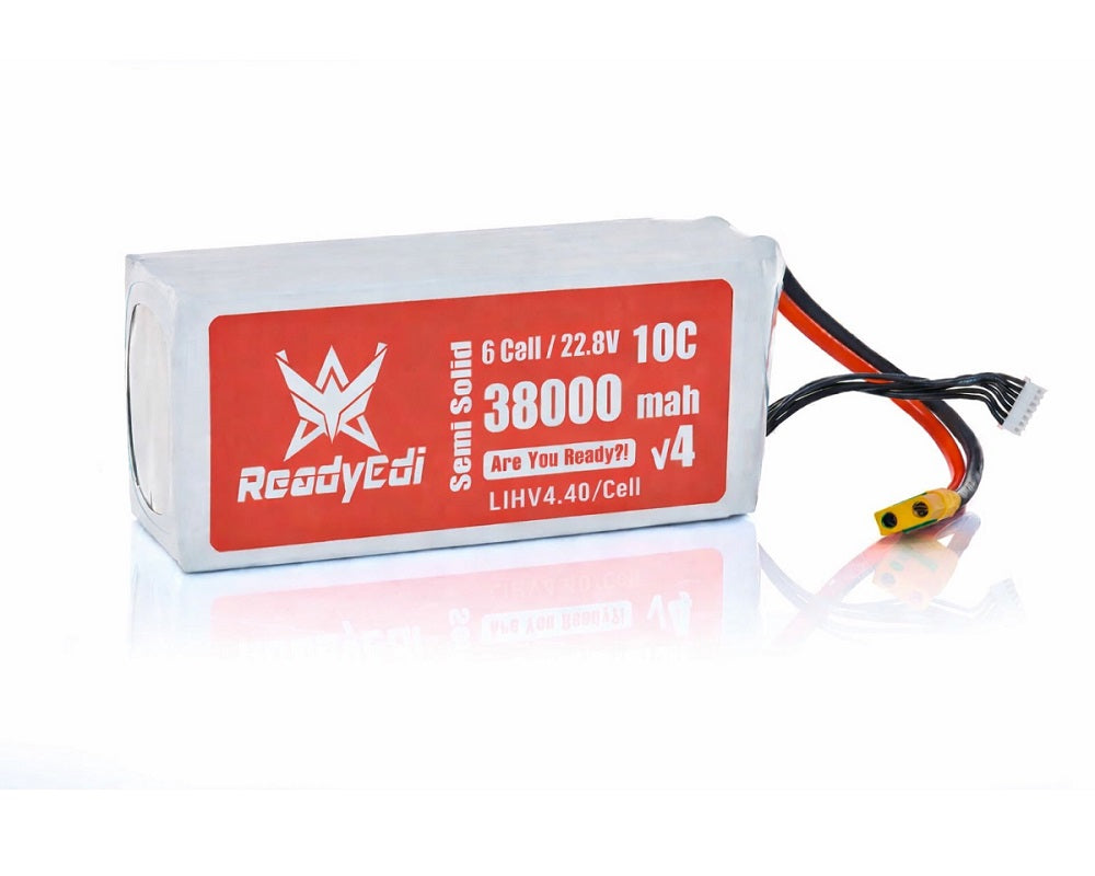 ReadyEdi V4 38000mAh 22.8V 10C 6S1PHV 520Wh/kg UAV High Density Semi-Solid Lithium-ion Battery Pack With XT90