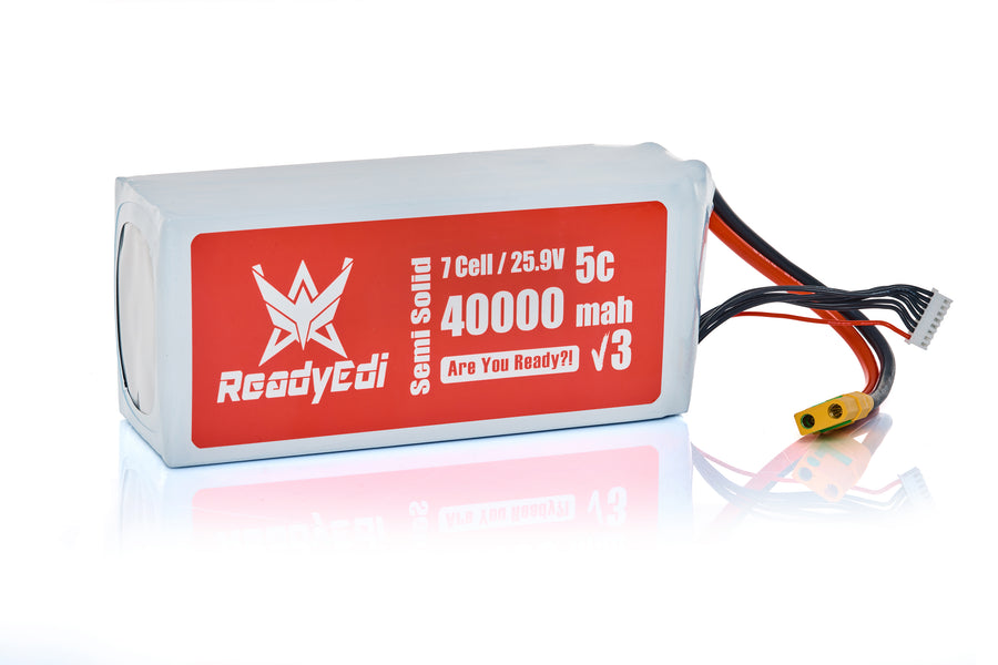 ReadyEdi V3 40000mAh 25.9V 5C 7S1P 400Wh/kg UAV High Density Solid-State Lithium-ion