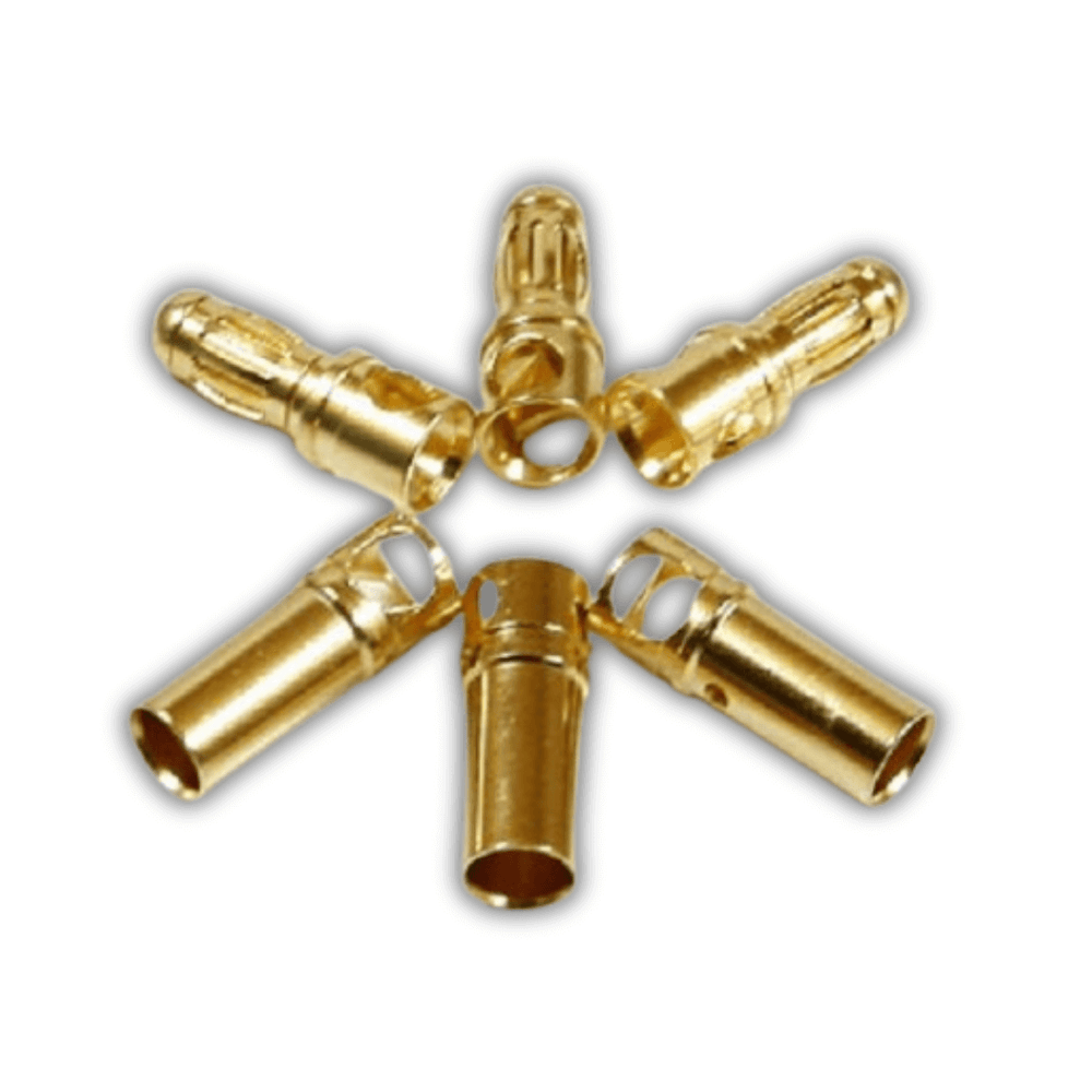 Bullet Connector 3.5mm Golden Plated (3 pairs)