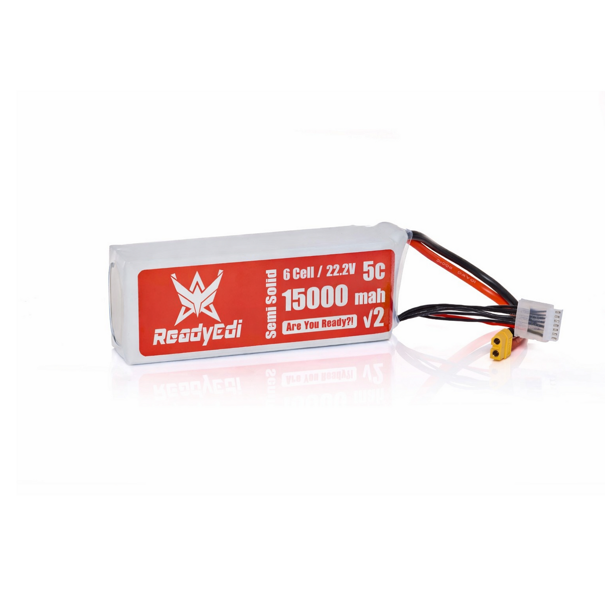 ReadyEdi V2 15000mAh 22.2V 5C 6S1P 350Wh/kg UAV High Density Solid-State Lithium-ion Battery Pack With XT90 Plug