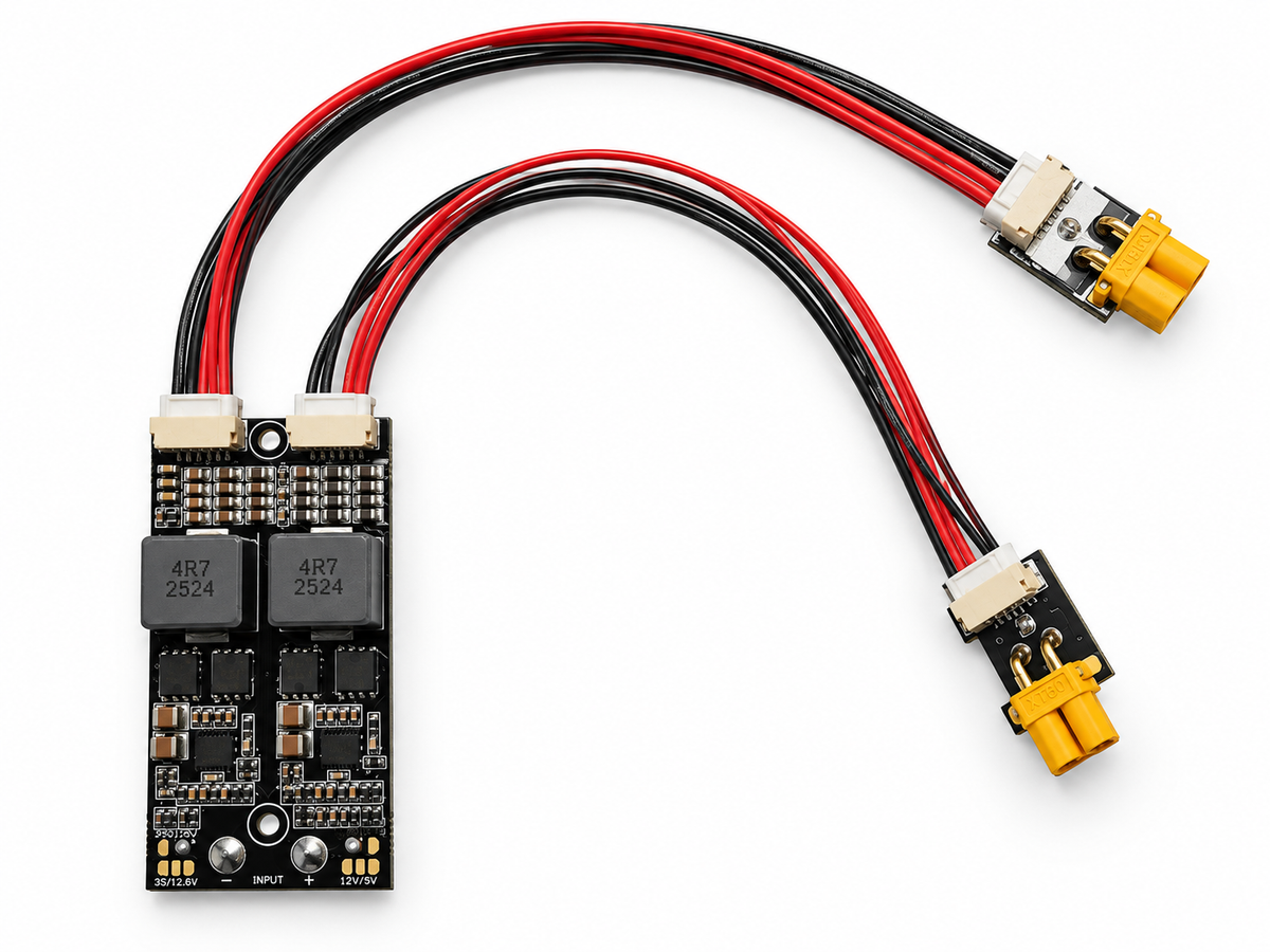 ReadyEdi 2CH HV UBEC 5A (3–15S) with Voltage Monitoring for Cube Orange – Without Case
